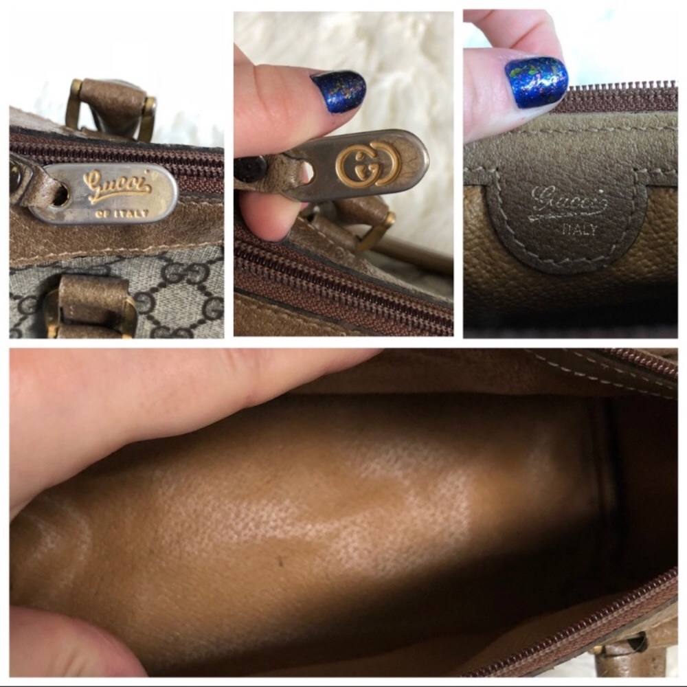 Gucci Vintage GG Coated Canvas Top Handle Bag - Picture 7 of 8